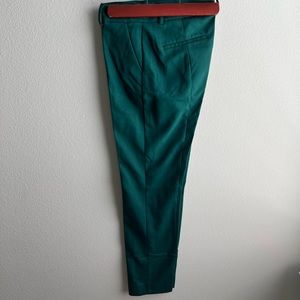 Express Mid Rise Green Ankle Dress Pants